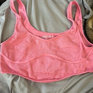 pink and lighter pink aeropostale cropped tank - both XL